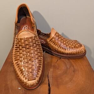 Huaraches Mexican Shoes Sandals Hand Woven Leather Artisan - Size W10M8